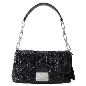 Christian Dior Cannage Semi Shoulder Bag Black